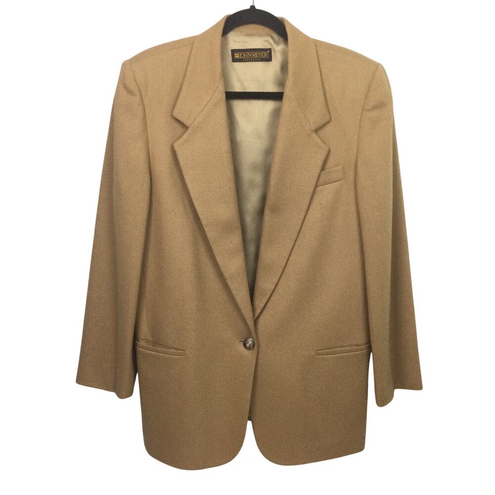 John Meyer Separates Y2K Quiet Luxury Light Academia Wool Tailored Blazer 12